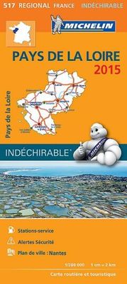 Pays De La Loire 17517 Carte Michelin kaart 2015
