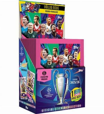 TOPPS - UEFA Champions League 2025/26 Sticker Collection Booster Display (50 Packs)