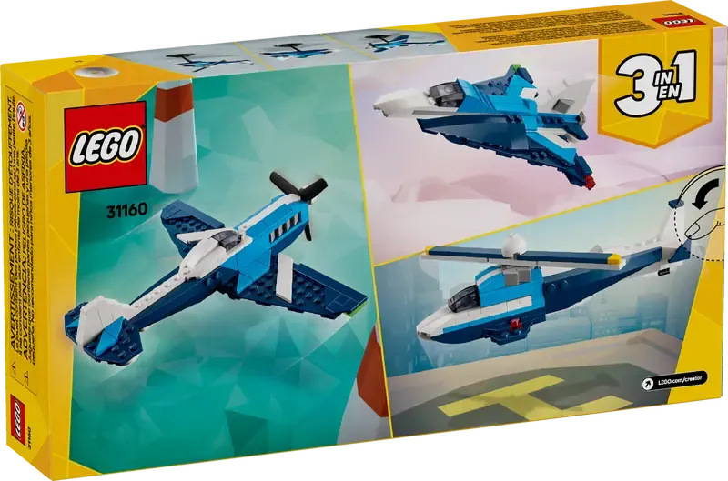 LEGO 31160 - Creator 3-in-1 - Luchtvaart: racevliegtuig
