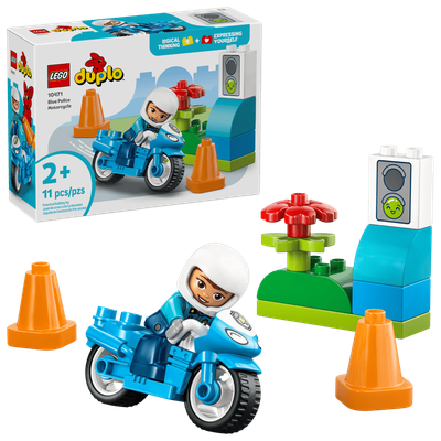 LEGO 10471 - Duplo - Blauwe politiemotor