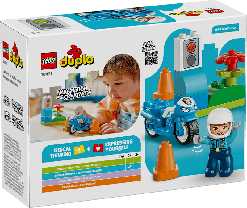 LEGO 10471 - Duplo - Blauwe politiemotor