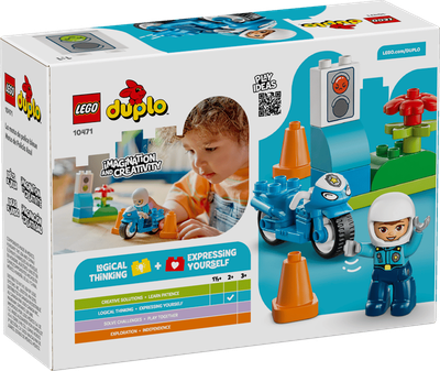 LEGO 10471 - Duplo - Blauwe politiemotor