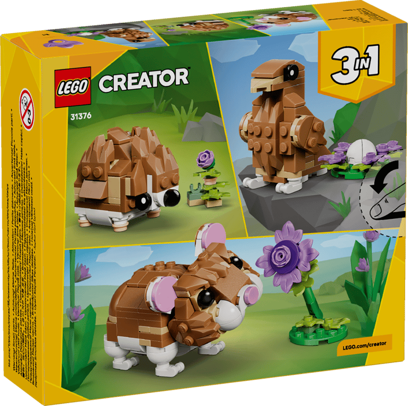 LEGO 31376 - Creator 3-in-1 - Schattige hamster met bloem
