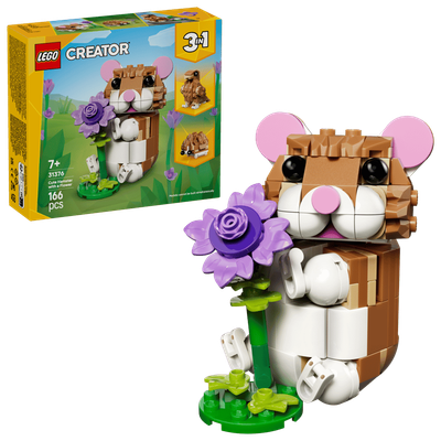 LEGO 31376 - Creator 3-in-1 - Schattige hamster met bloem