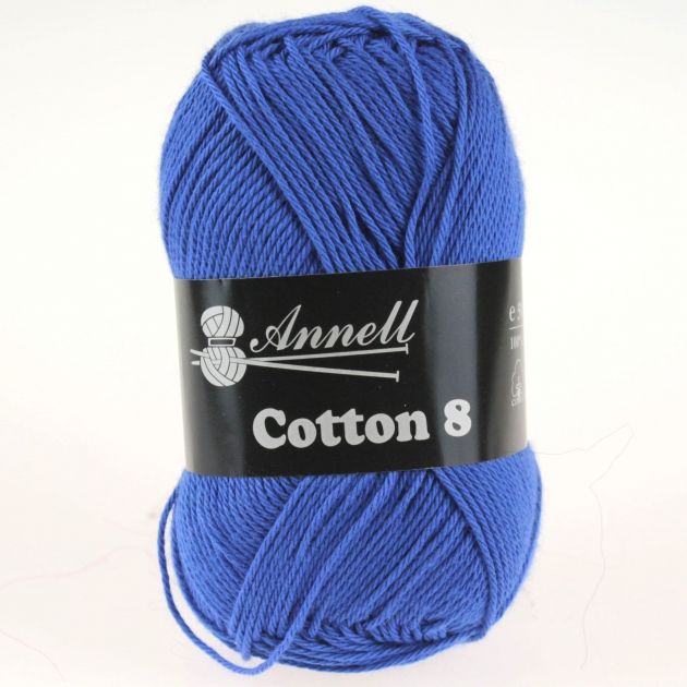 Cotton 8 - 38 - blauw - 100% katoen - 50g/bol