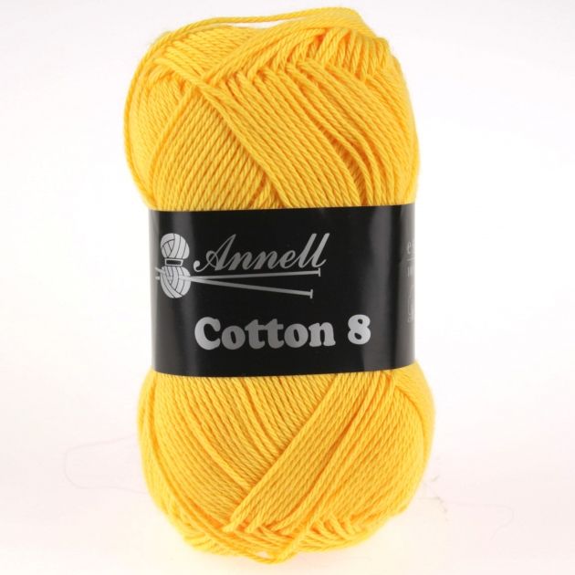 Cotton 8 - 05 - geel - 100% katoen - 50g/bol