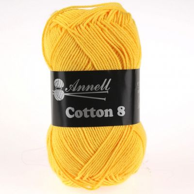 Cotton 8 - 05 - geel - 100% katoen - 50g/bol