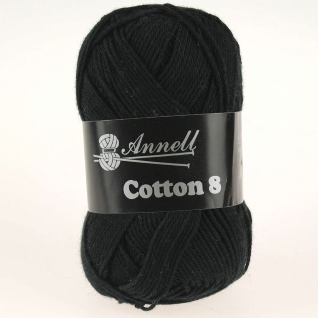 Cotton 8 - 59 - zwart - 100% katoen - 50g/bol