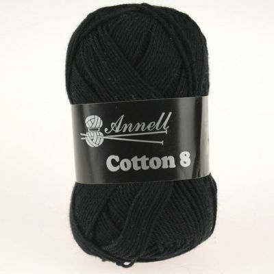 Cotton 8 - 59 - zwart - 100% katoen - 50g/bol