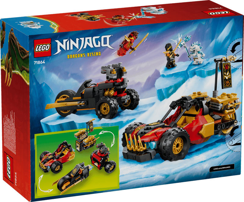 LEGO 71864 - Ninjago - Kai en Cole's combivoertuigen