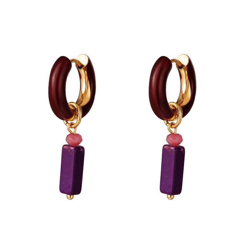 Purple Charm oorbellen