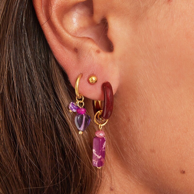 Purple Charm oorbellen