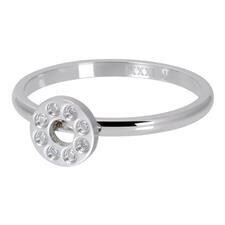 Flat Circles Crystal Stone zilver