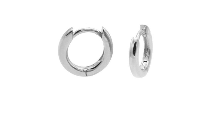 Plain Hinged Hoops Mini 10MM Silver Karma