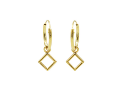 Hoops Symbols Open Square Goldplated Karma