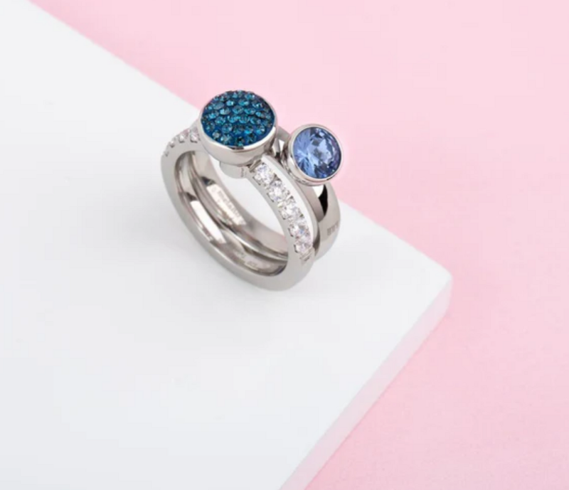 Melano Twisted Make The Statement Ringen Set Zilverkleurig