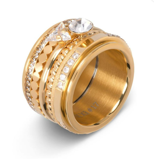 Flat circels goud