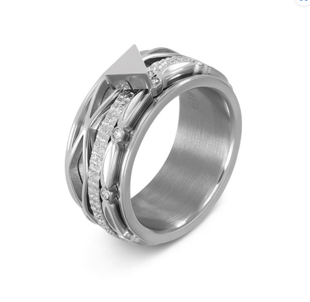 Modern 4mm zilver