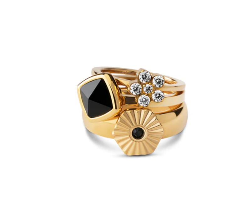Melano Twisted &amp; Vivid Snowflake Sparkle Ringen Set