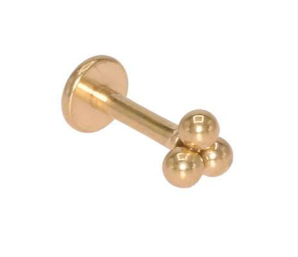 Labret 3 bolletjes helix/tragus/lobe
