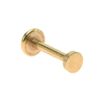 Labret/tragus/helix piercing in goud chirurgisch staal met ronde platte disc