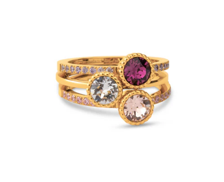 Melano Twisted Purple Gleam Ringen Set