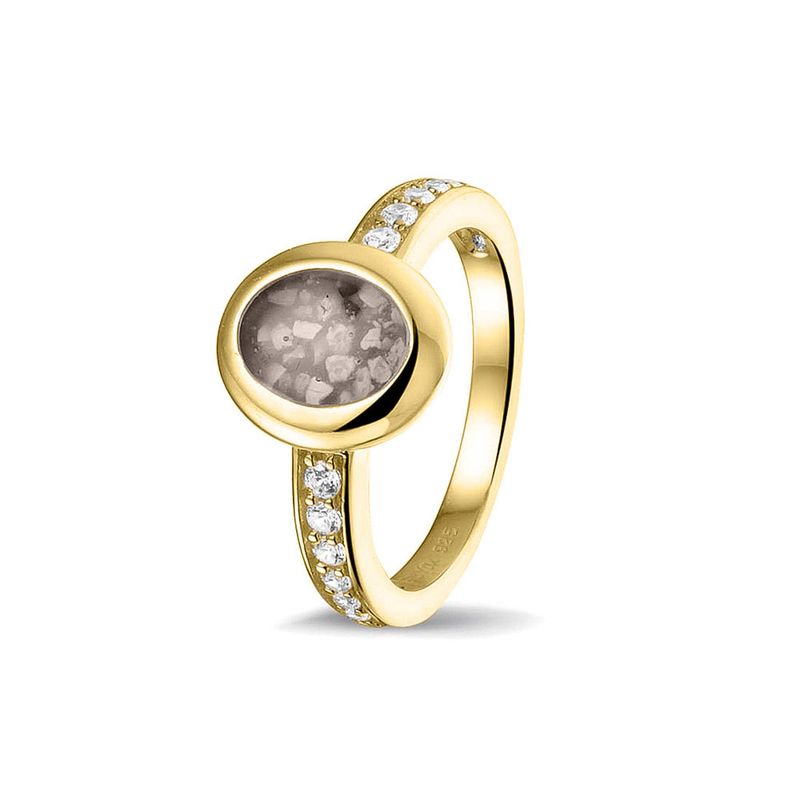 Ring Ovaal met zirkonia of diamant