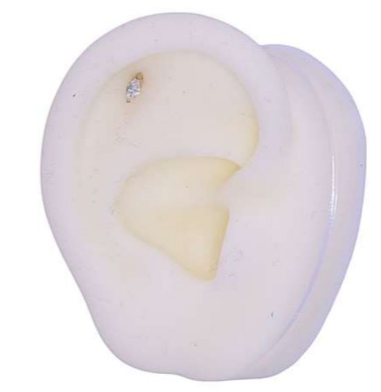 Labret ovaal kristal