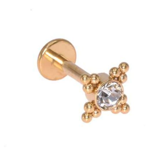 Labret/helix/flat piercing chirurgisch staal