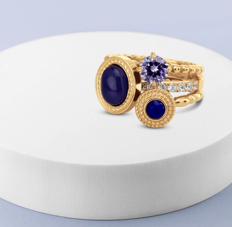 Melano Twisted &amp; Vivid Moon Haze Ringen Set