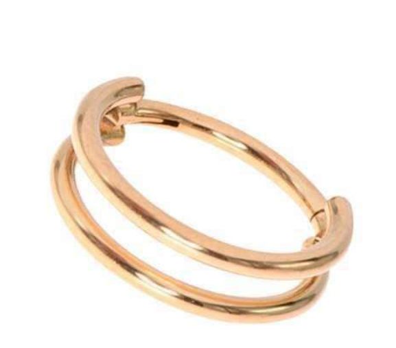 Segmentring/clicker dubbele rij effen