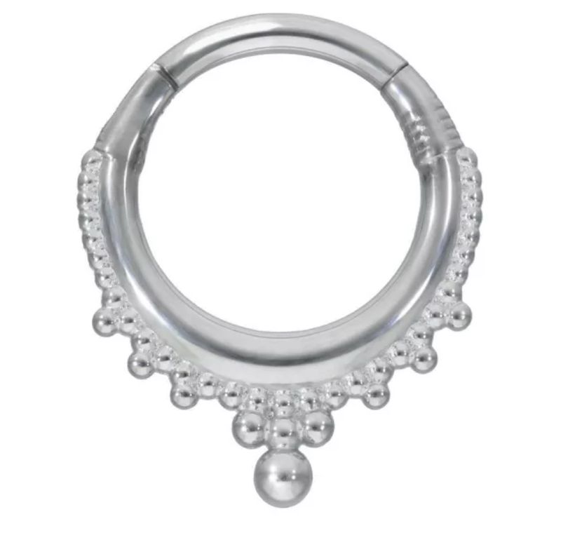 Segmentring/clicker in chirurgisch staal Crown