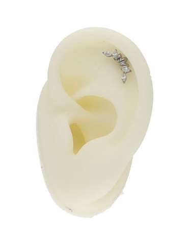 Labret/helix/tragus piercing met lussen