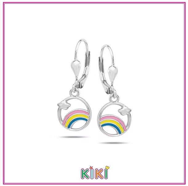 Kiki oorringetje regenboog/ster