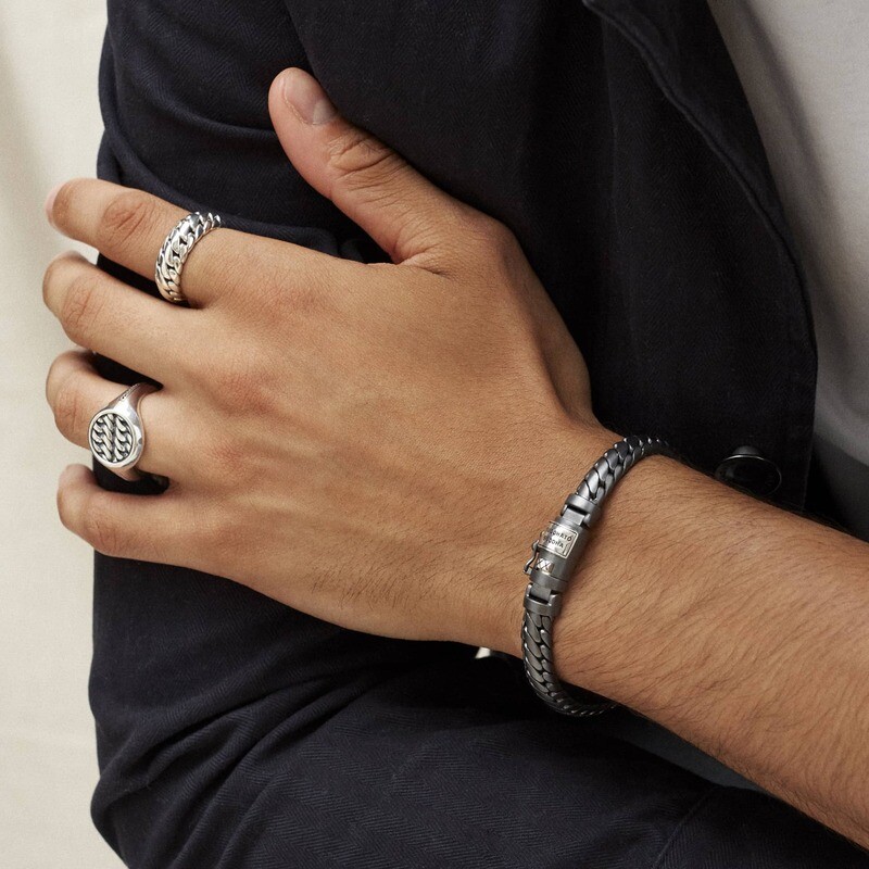 Armband Ben XS Black Rhodium Zilver Buddha to Buddha