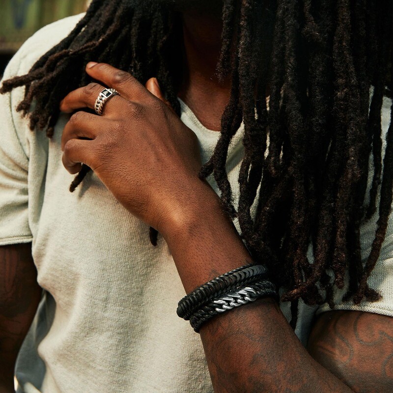 Armband Lars Leather Black Buddha to Buddha