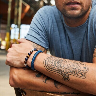 Armband Spirit Bead Mix Sodalite Tigereye Buddha to Buddha
