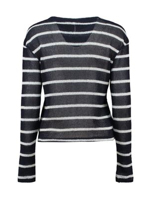 Trui navy/off white