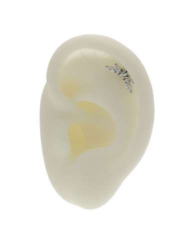 labret/helix/tragus piercing lus met kristallen