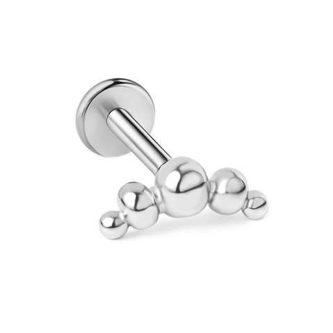 Labret/helix/tragus piercing met 5 bolletjes