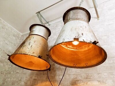 Industrial Loft Lamp with Patina(2 pieces)