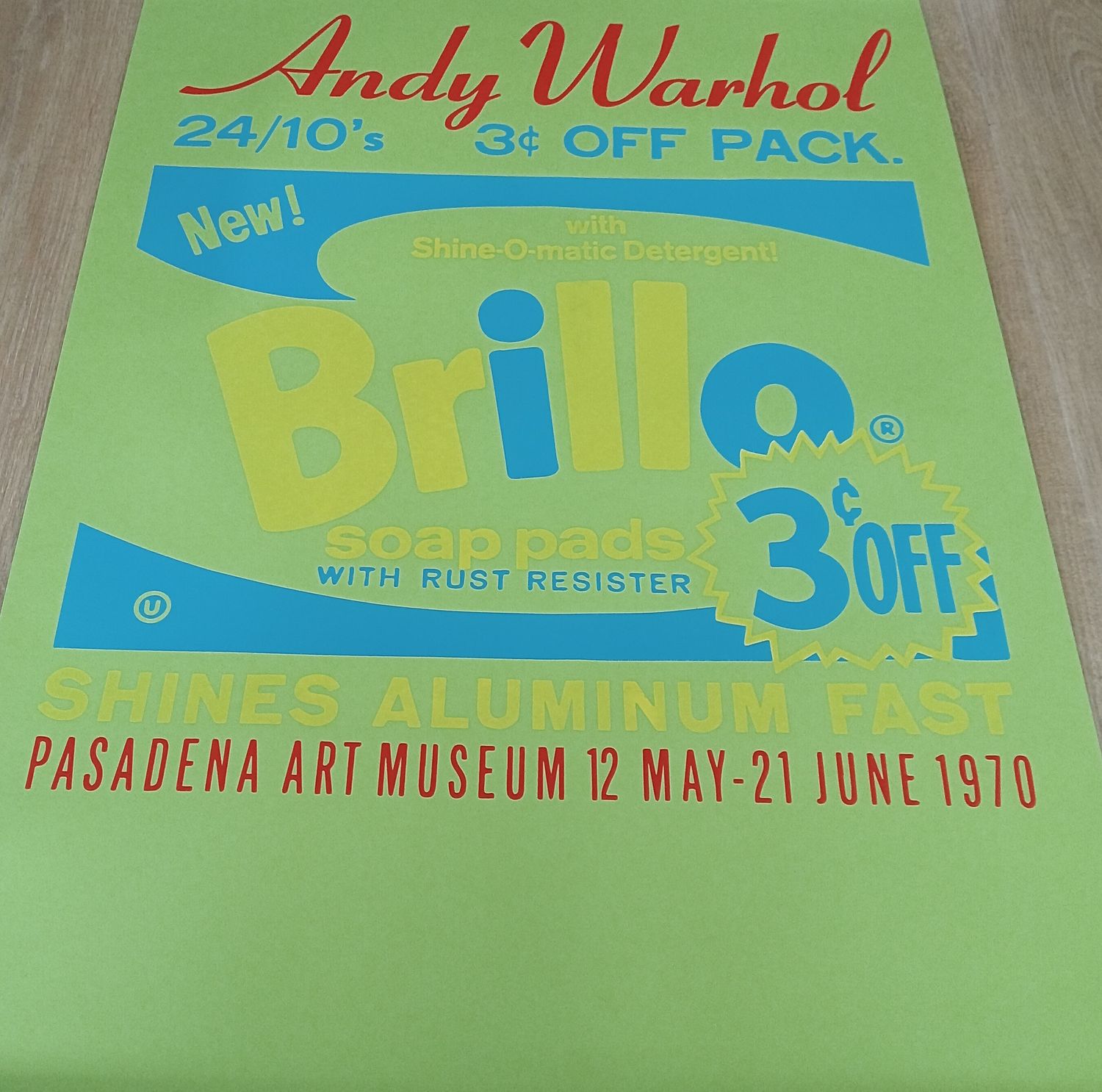 Andy Warhol, after - Brillo Soap Pads, Pasadena Art Museum Exhibition, Exhibition Advertisement - Jaren 1970
