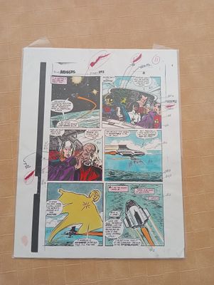 Christie Scheele - originele Colourisation (kleur gids kunst) - Avengers #293 - pagina 8 - John Buscema - (1988)