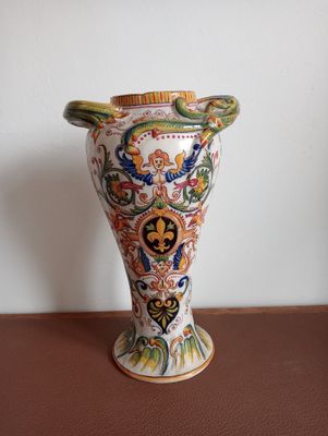 Gracieux vase en céramique fait main - Thème serpents.