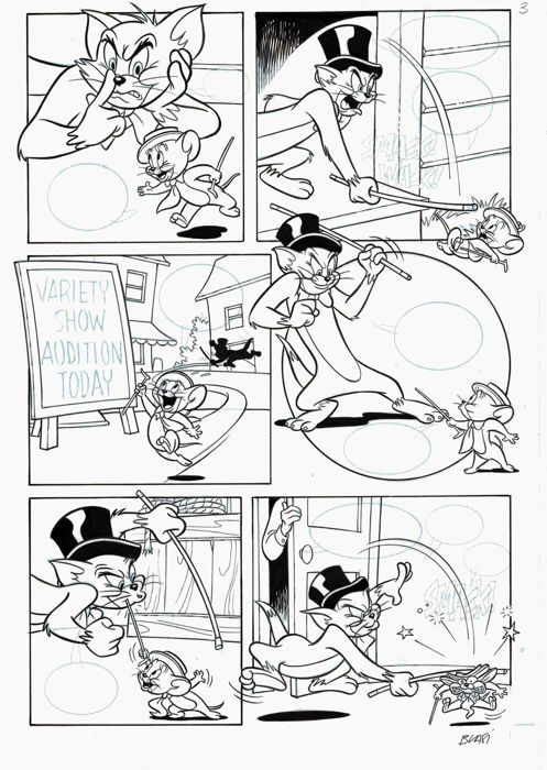 Cardona, JM (Blasi) - Original Production Page #3 - Tom & Jerry - Cool Cat (90's)