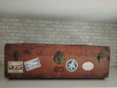 Antieke Franse Hutkoffer – Bertin Frères (ca. 1890–1920)