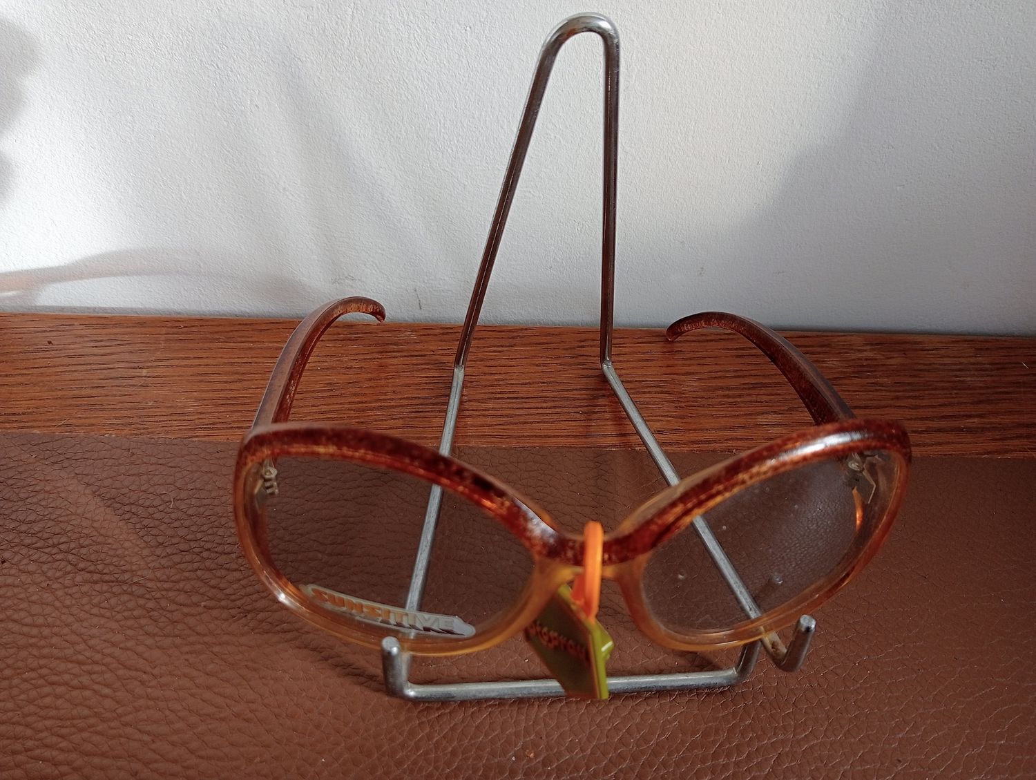 Vintage Oversized Sunglasses - 1970s - Original Packaging - France - Brown