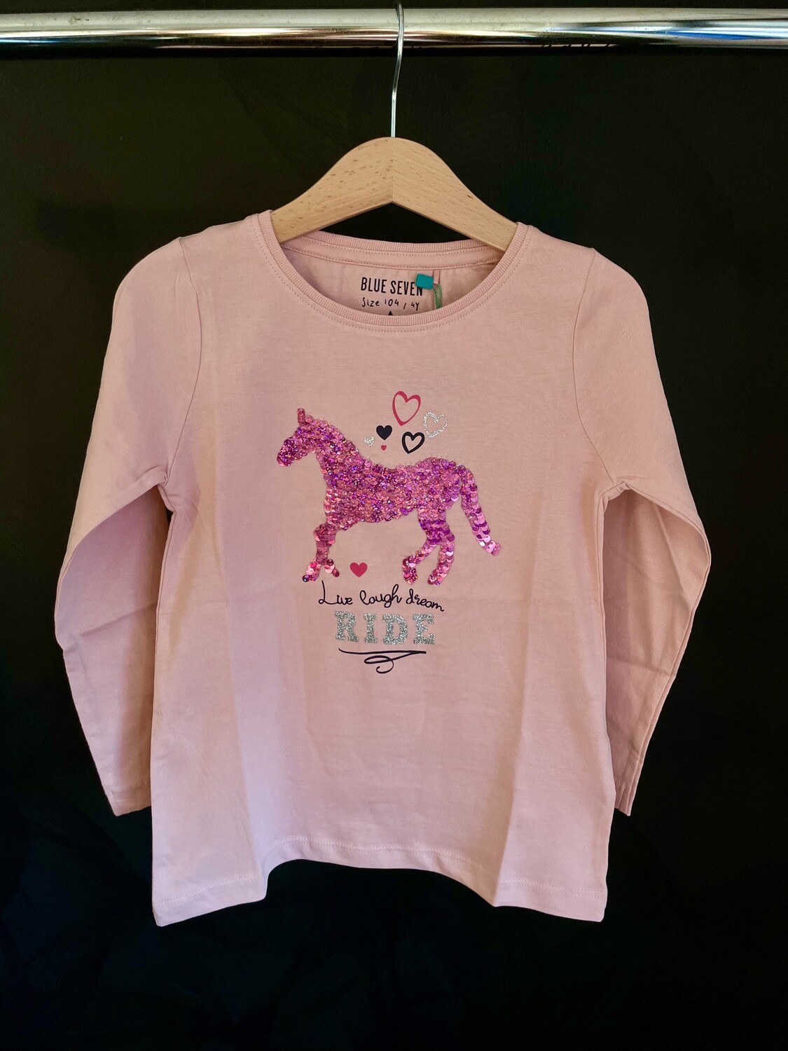 Longsleeve Unicorn Lichtroze