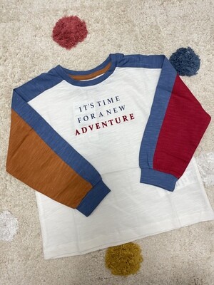 Longsleeve ‘Adventure’ Rood/Bruin