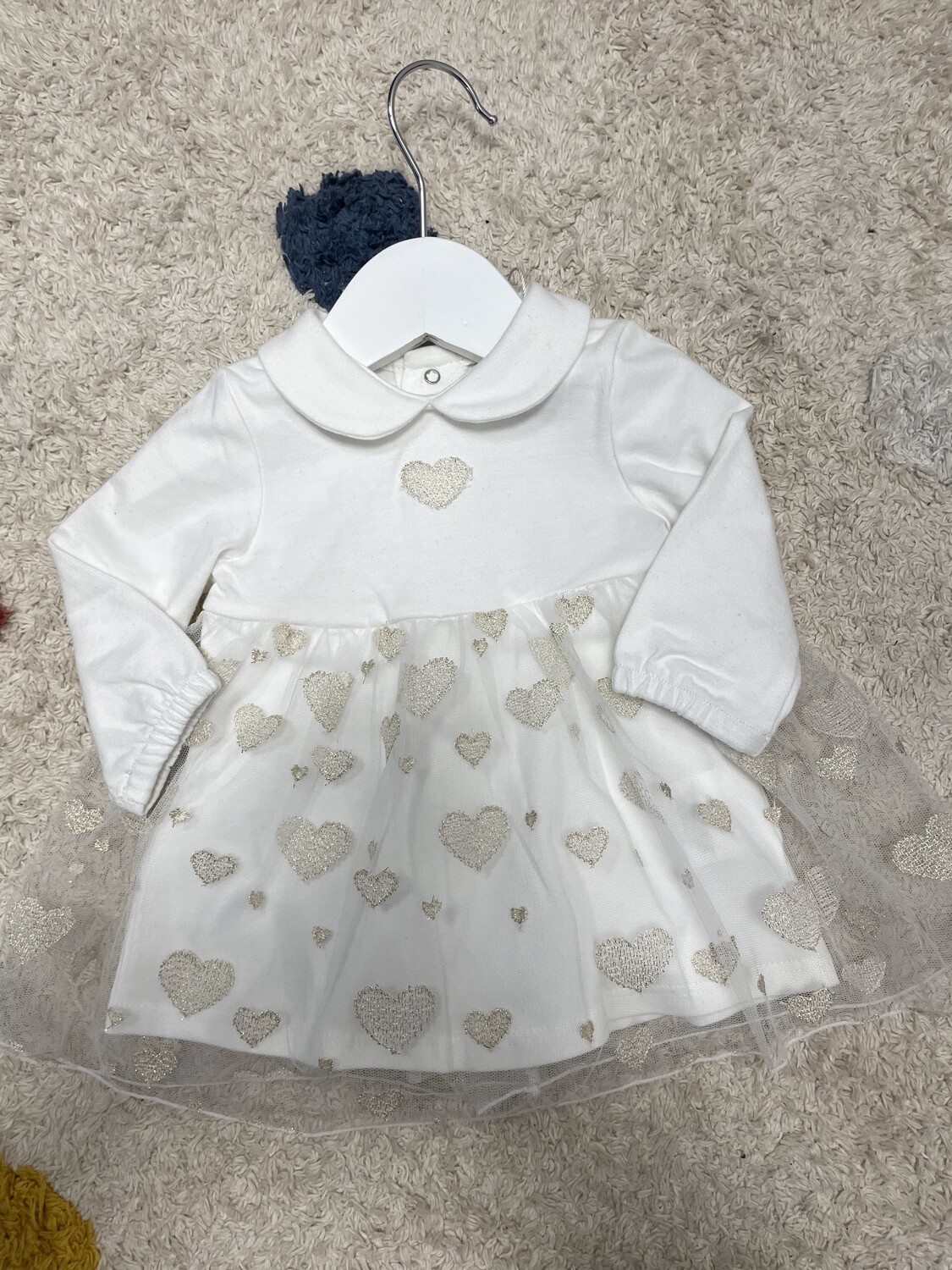 Jurkje hartjes offwhite/gold